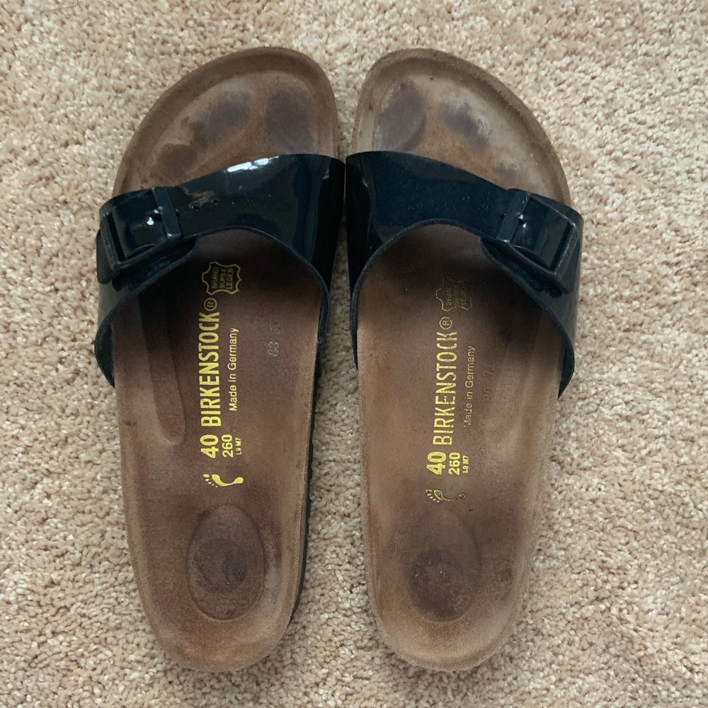 Birkenstock Madrid Black Patent Leather